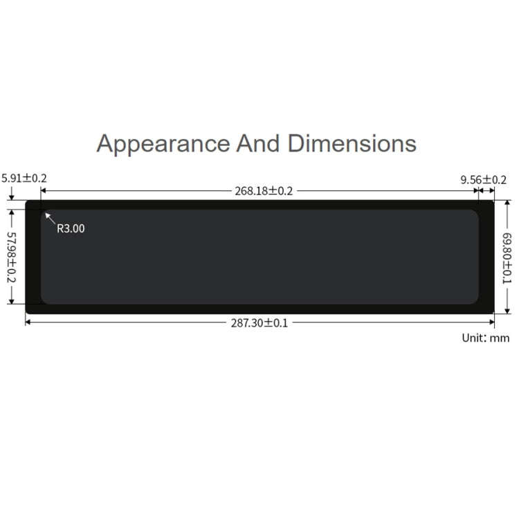WAVESHARE 11.9 inch Capacitive Touch Display For Raspberry Pi, 320 x 1480, IPS, DSI Interface