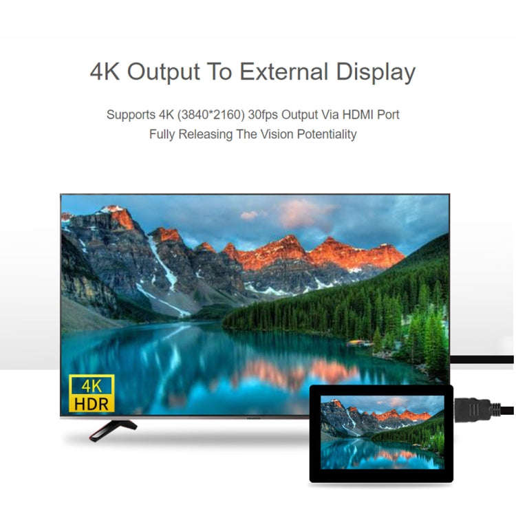 WAVESHARE 5 inch Touch Screen Expansion for Raspberry Pi CM4, PoE Header, Gigabit Ethernet, 4K Ou...