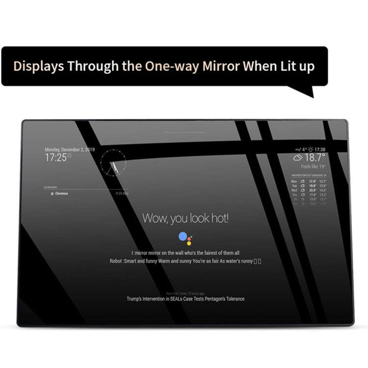 Waveshare 13.3 inch Magic Mirror, Voice Assistant, Touch Control(UK Plug)