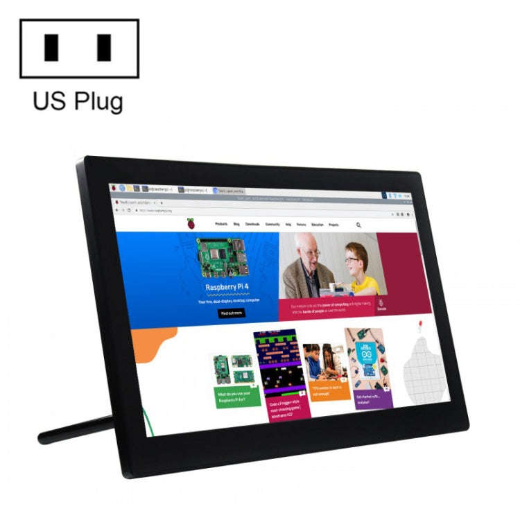 Waveshare 13.3 inch Mini-Computer Powered by Raspberry Pi 3A+, HD Touch Screen(US Plug)