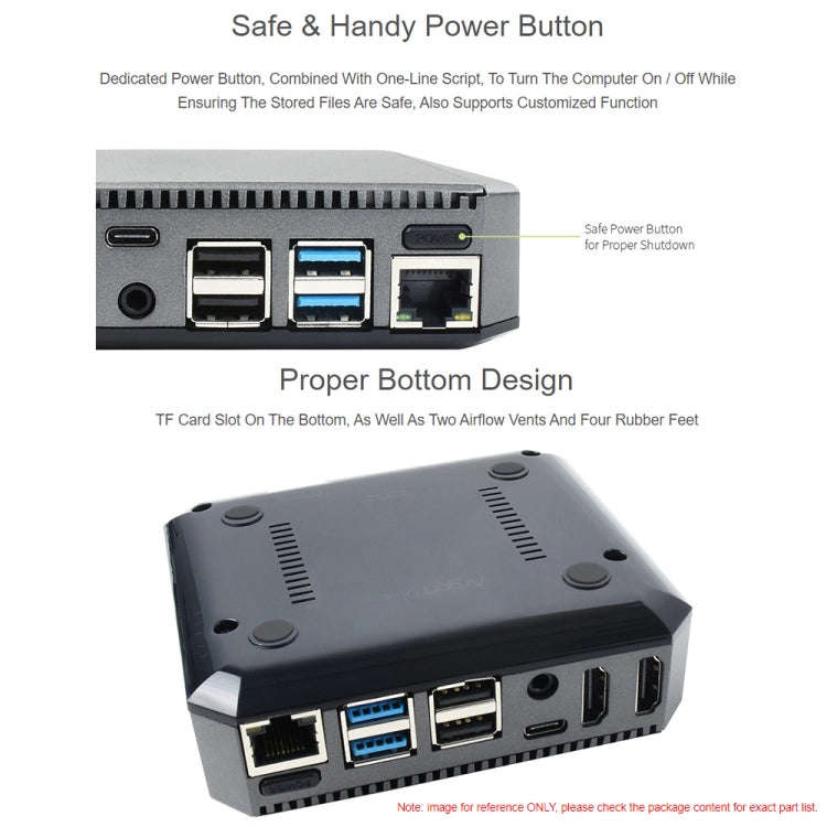 Waveshare Argon One Aluminum Case For Raspberry Pi 4, with Safe Power Button