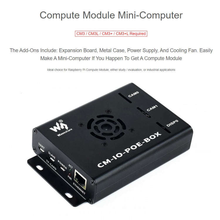 Waveshare Mini-Computer for Raspberry Pi CM(US Plug)