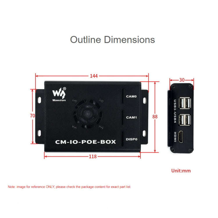 Waveshare Mini-Computer for Raspberry Pi CM(US Plug)