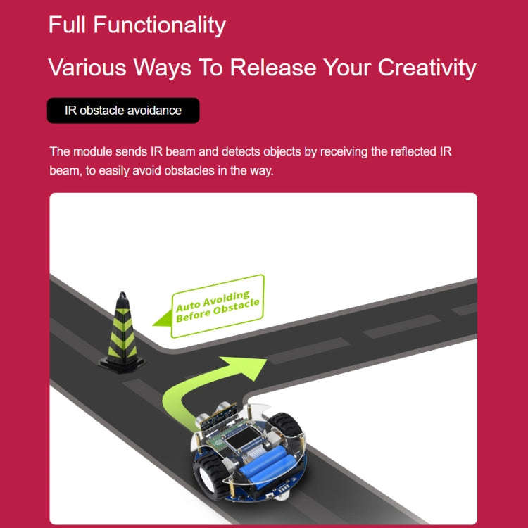 Waveshare PicoGo Mobile Robot, Based on Raspberry Pi Pico, Self Driving, Remote Control(US Plug)