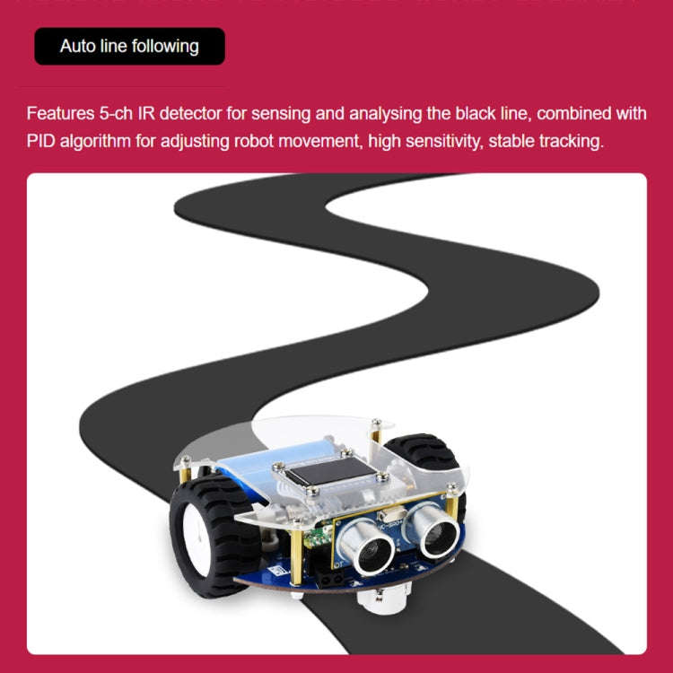 Waveshare PicoGo Mobile Robot, Based on Raspberry Pi Pico, Self Driving, Remote Control(US Plug)