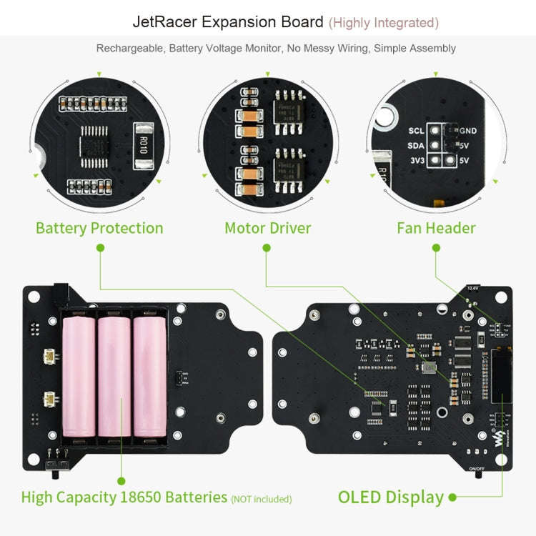 Waveshare JetRacer 2GB AI Kit, AI Racing Robot Powered by Jetson Nano 2GB, EU Plug
