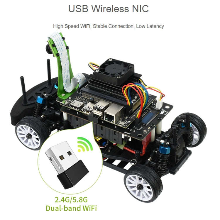 Waveshare JetRacer Pro 2GB AI Kit, High Speed AI Racing Robot Powered by Jetson Nano 2GB, Pro Ver...