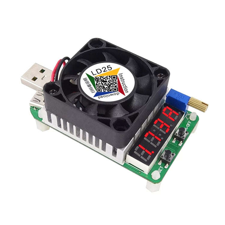 LD25 Adjustable Current Voltage Electronic USB Load Resistor Discharge Battery Test