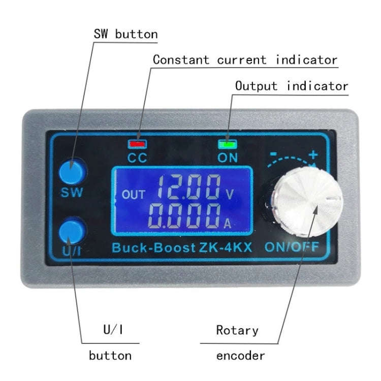ZK-4KX CNC DC-DC Buck Boost Converter Module CC CV 0.5-30V 4A Adjustable Step Down Up Voltage Reg...