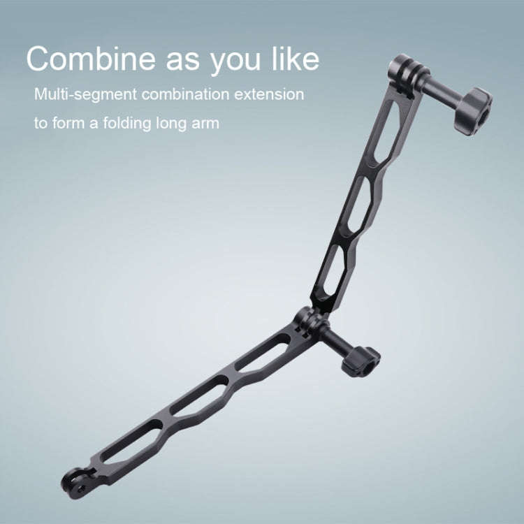 Aluminum Extension Arm Grip Extenter for GoPro, Insta360, DJI and Other Action Cameras(Black)