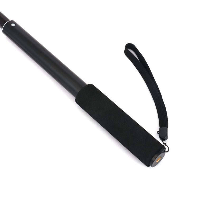 Universal Aluminum Alloy Selfie Stick with Adapter, Length: 25-75cm(Black)