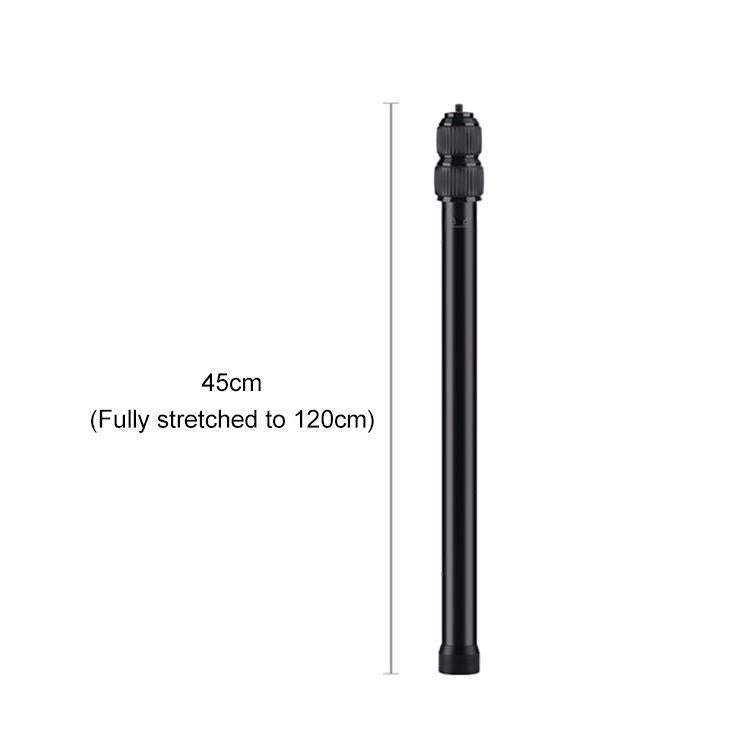 Selfie Stick Adjustable Extension Rod, Length: 45-120cm (Black)