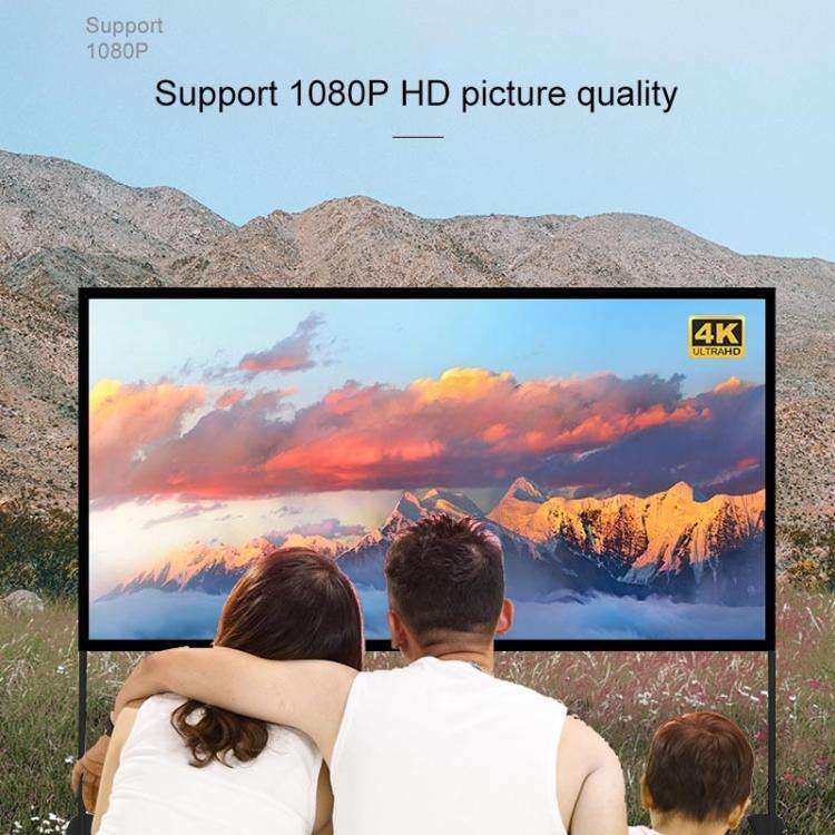 Outdoor Bracket Folding Polyester Projector Film Curtain, Size: 120 inch (16:9)