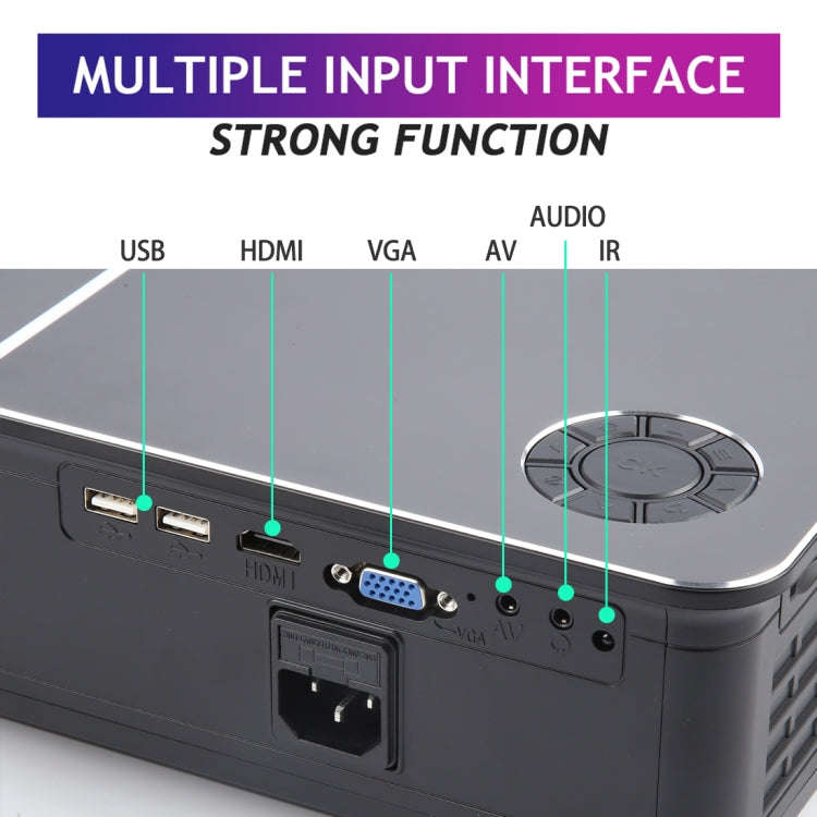 Wejoy L5 Home Theater Adjustable Optical Keystone Full HD 1080P LED LCD Video Projector with Remo...