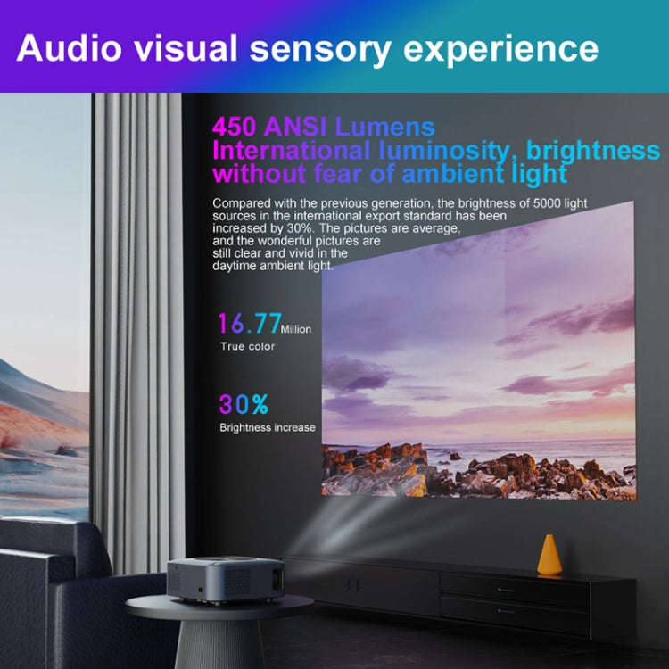 GXMO X1 5 inch Android 9.0 2GB+16GB 1920x1080P 450ANSI 2.4G&5G Dual WiFi Bluetooth Theater (Black)