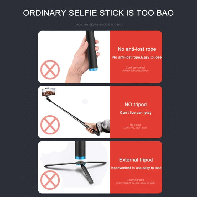 RUIGPRO One-piece Handheld Tripod Selfie Stick Telescopic Monopod Mount for GoPro, Insta360, DJI ...