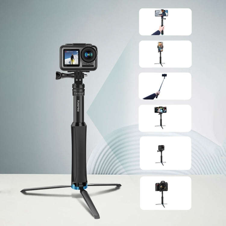 RUIGPRO One-piece Handheld Tripod Selfie Stick Telescopic Monopod Mount for GoPro, Insta360, DJI ...