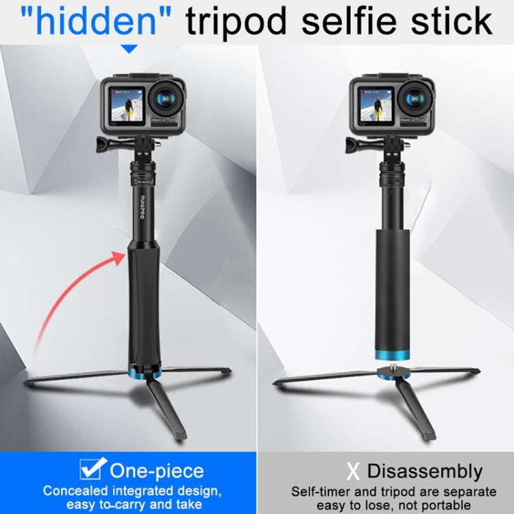 RUIGPRO One-piece Handheld Tripod Selfie Stick Telescopic Monopod Mount for GoPro, Insta360, DJI ...