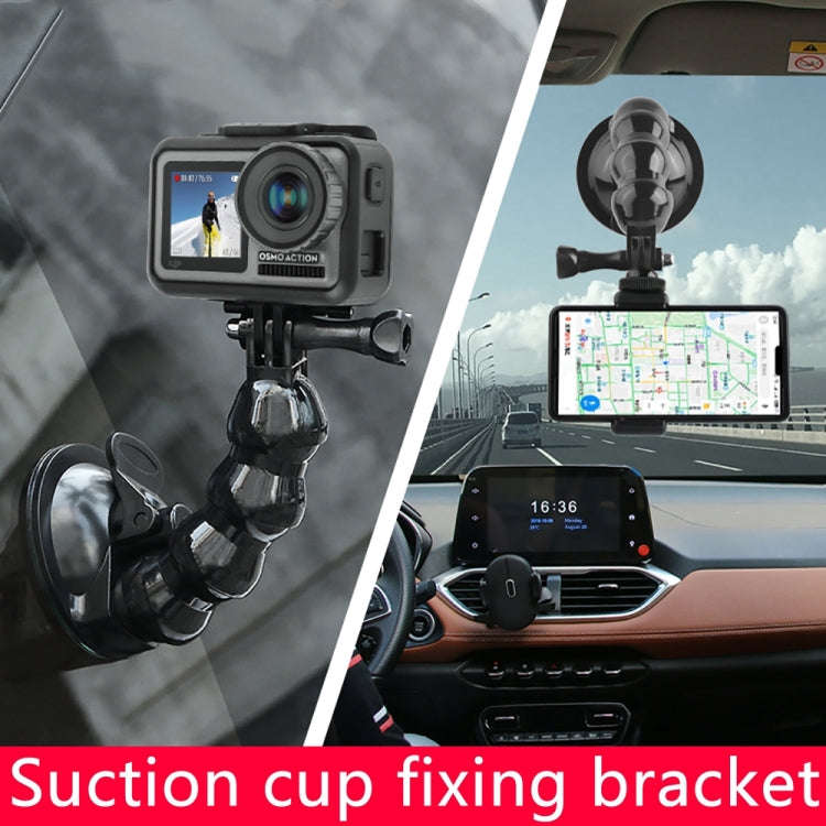 Suction Cup Jaws Flex Clamp Mount for GoPro, Insta360, DJI and Other Action Cameras(Black)