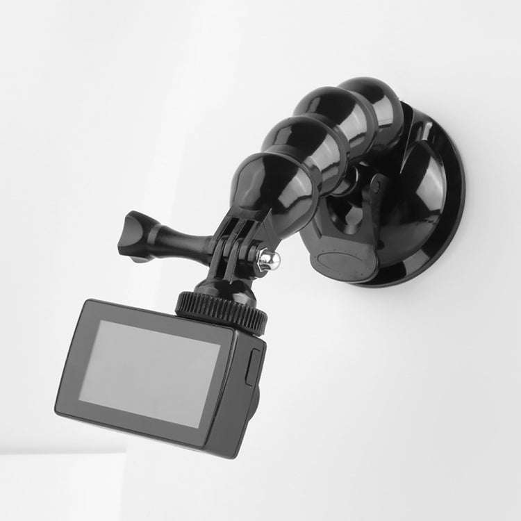 Suction Cup Jaws Flex Clamp Mount for GoPro, Insta360, DJI and Other Action Cameras(Black)