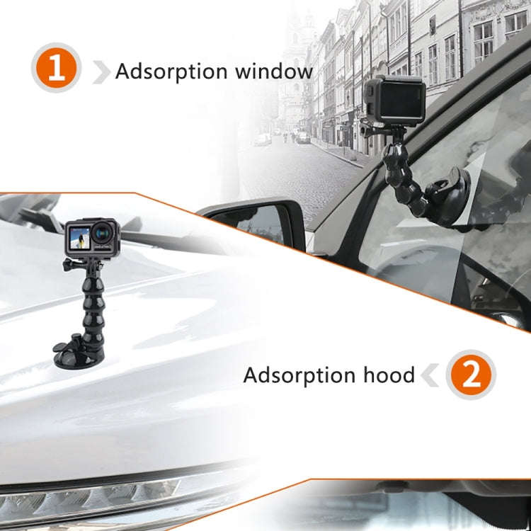 Suction Cup Jaws Flex Clamp Mount for GoPro, Insta360, DJI and Other Action Cameras(Black)