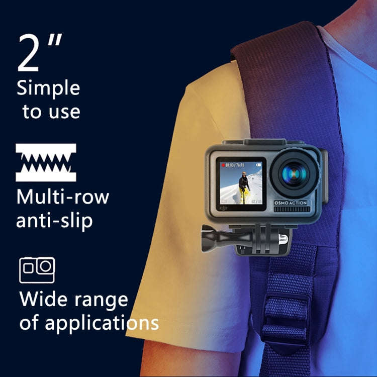 RUIGPRO 360 Degree Rotation Backpack Rec-Mounts Clip Clamp Mount with Screw for GoPro, Insta360, ...