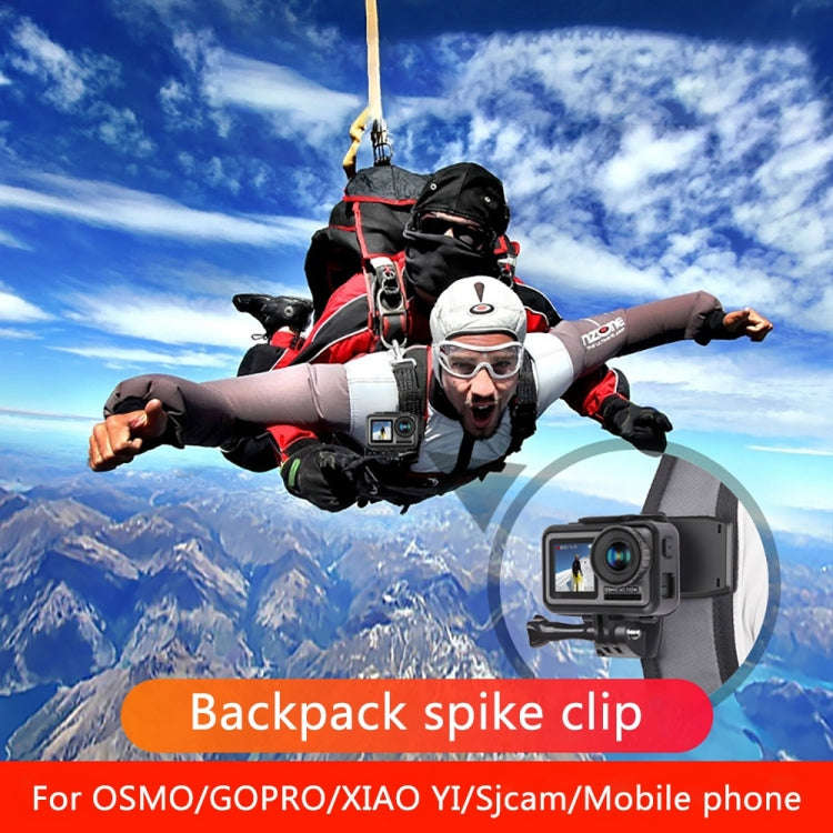 RUIGPRO 360 Degree Rotation Backpack Rec-Mounts Clip Clamp Mount + Phone Clamp for GoPro, Insta36...