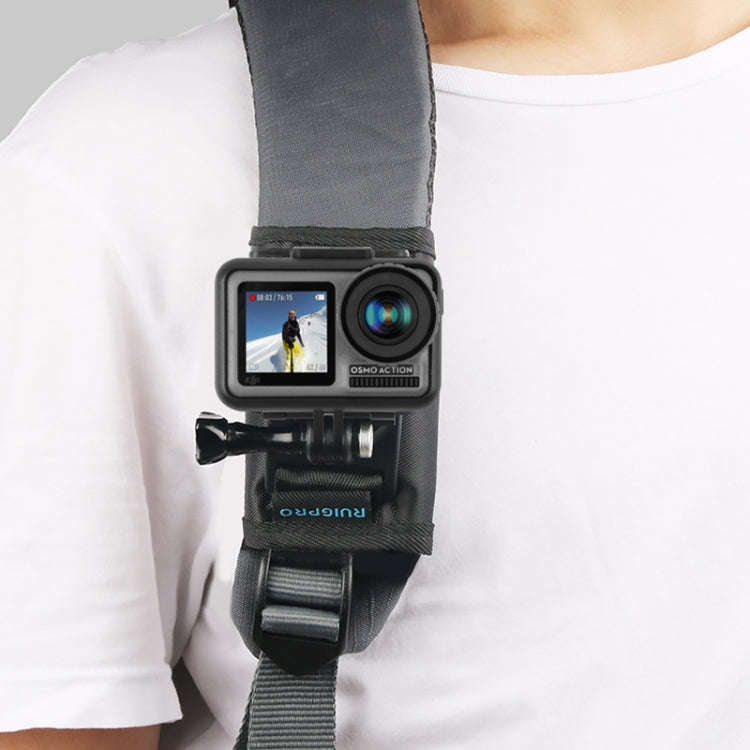 RUIGPRO Hook and Loop Fastener Backpack Rec-Mounts Clip Clamp Mount with Screw for GoPro, Insta36...
