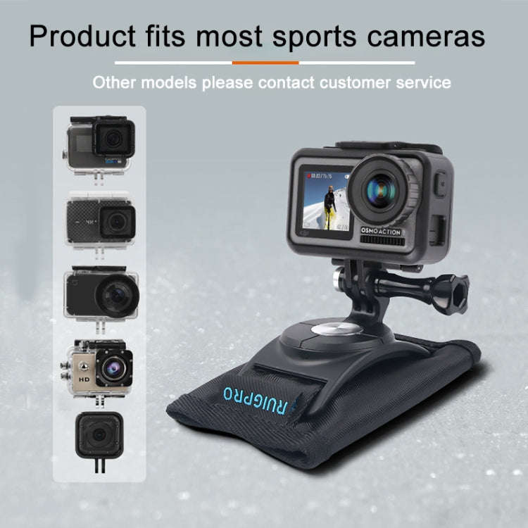 RUIGPRO Hook and Loop Fastener Backpack Rec-Mounts Clip Clamp Mount with Screw for GoPro, Insta36...