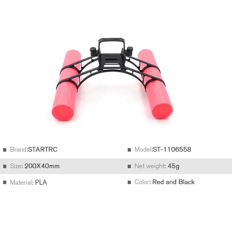 STARTRC Buoyancy Rod Absorbing Height Extender Landing Bracket for DJI Mavic 2 mini(Black Red)