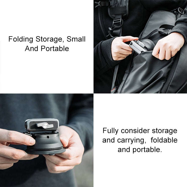 PGYTECH P-GM-132 Action Camera Suction Cup Phone Holder for DJI Osmo Action & GoPro 8/7(Silver)