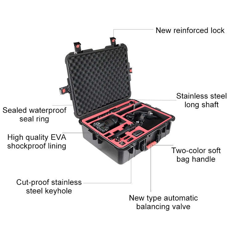 PGYTECH P-RH-001 Shockproof Waterproof Explosion-proof Hard Box Carrying Case for DJI Ronin-S, Si...