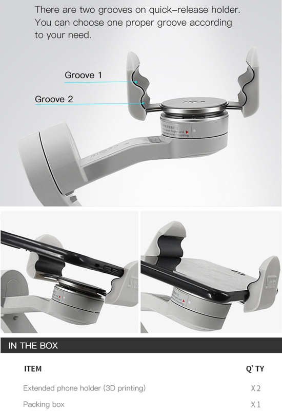 STMAKER Handheld Gimbal Quick Release Magnetic Buckle Clamp Expansion Bracket for DJI OM4