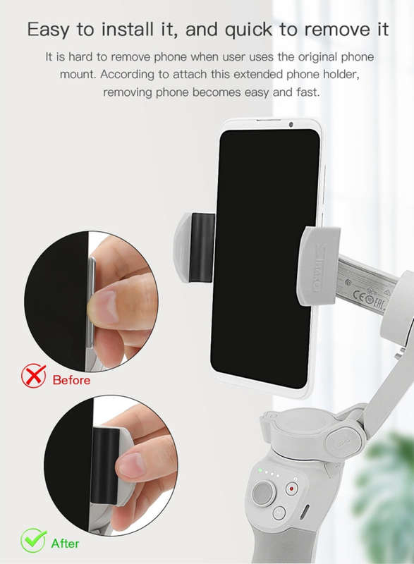 STMAKER Handheld Gimbal Quick Release Magnetic Buckle Clamp Expansion Bracket for DJI OM4