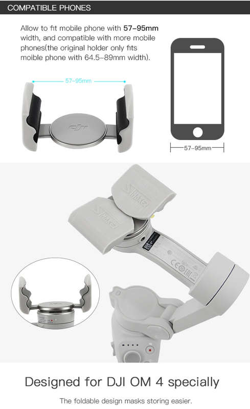 STMAKER Handheld Gimbal Quick Release Magnetic Buckle Clamp Expansion Bracket for DJI OM4