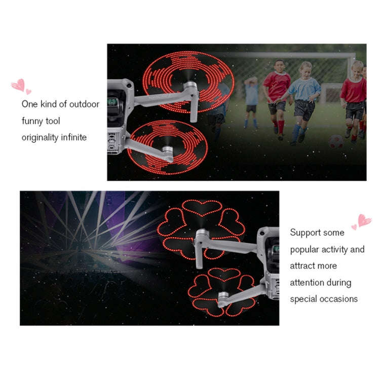 STARTRC 1 Pair Foldable Color LED DIY Flash Editable Word Lamp Propellers for DJI Mavic Air 2