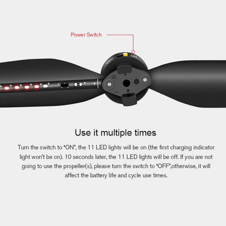 STARTRC 1 Pair Foldable Color LED DIY Flash Editable Word Lamp Propellers for DJI Mavic Air 2