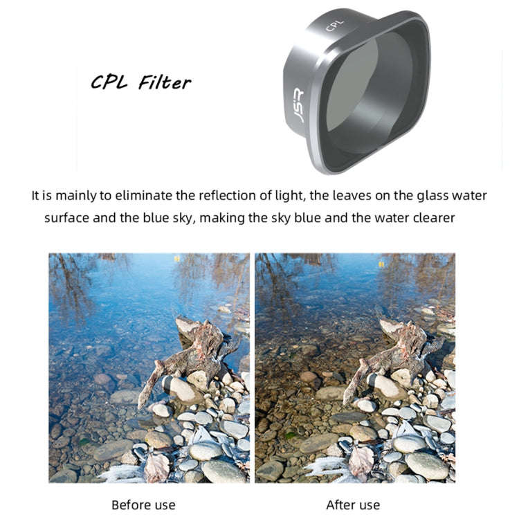 JSR KS 3 in 1 ND8+ND16+CPL Lens Filter for DJI FPV, Aluminum Alloy Frame