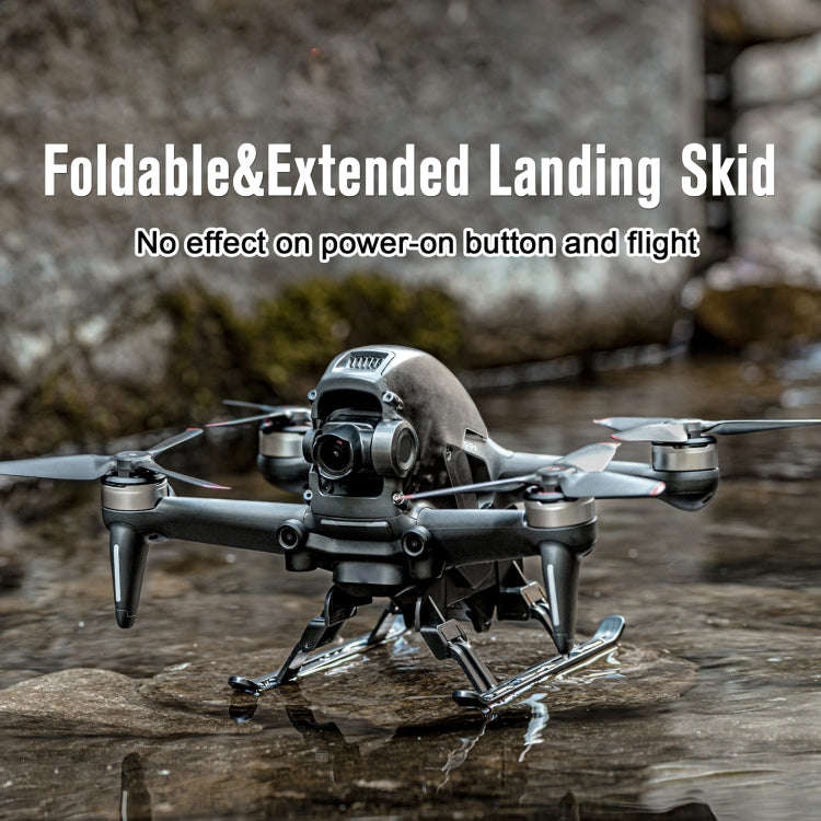 STARTRC 1109399  Folding Heightened Quick Release Landing Gear Holder for DJI FPV(Black)