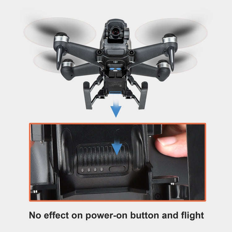 STARTRC 1109399  Folding Heightened Quick Release Landing Gear Holder for DJI FPV(Black)