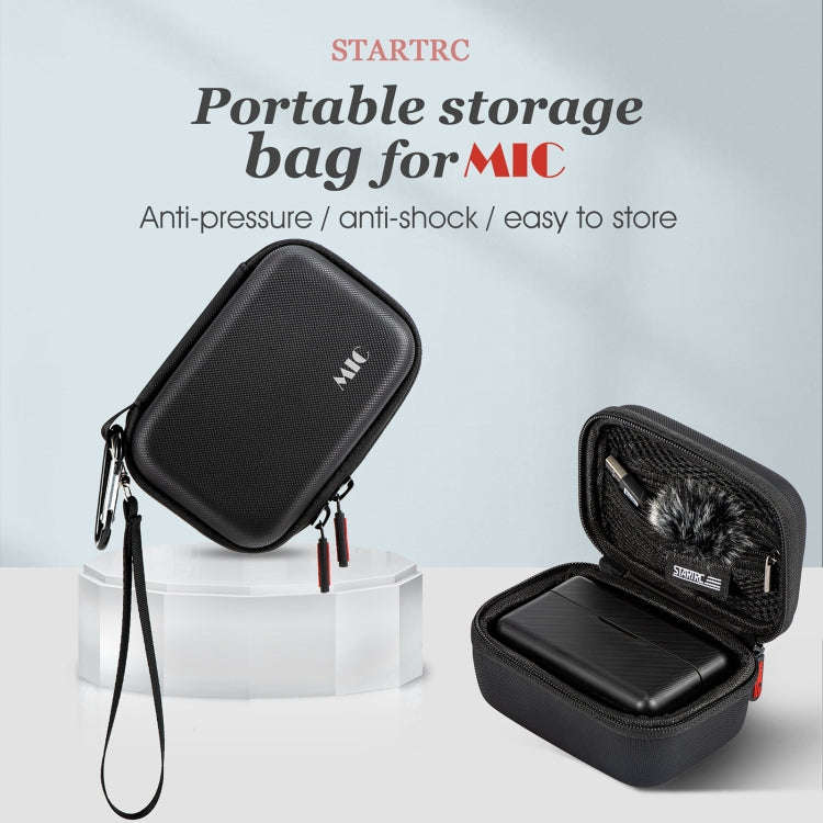 STARTRC Diamond Texture PU Leather Storage Bag for DJI Mic (Black)