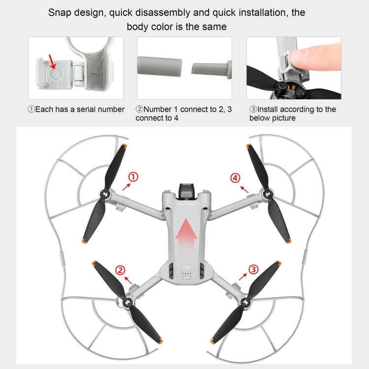 STARTRC Drone Propeller Protective Guard Anti-collision Ring for DJI Mini 3 Pro (Grey)