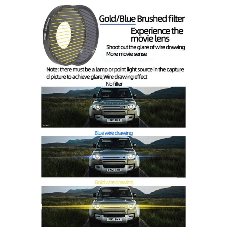 JSR Streak Drawing Lens Filter For DJI Osmo Action 3(Gold)
