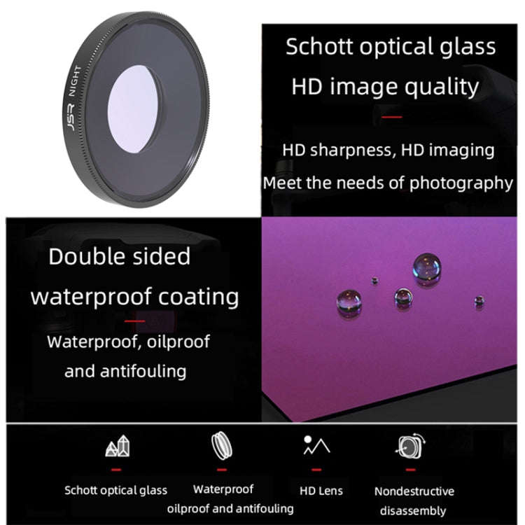 JSR 8 in 1 Streak Blue CPL ND8 ND16 ND32 ND64 STAR NIGHT Lens Filter For DJI Osmo Action 3