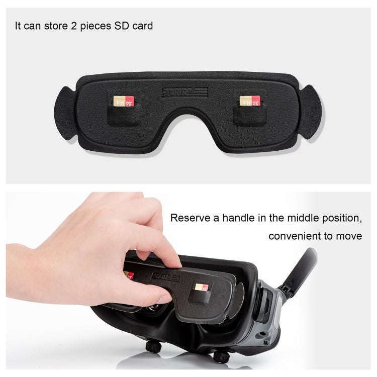 For DJI Goggles 2 / Avata Goggles STARTRC PU Dustproof Memory Card Storage Holder Lens Cover Ante...