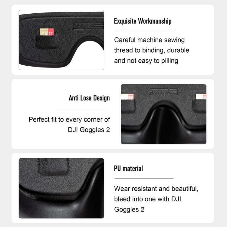 For DJI Goggles 2 / Avata Goggles STARTRC PU Dustproof Memory Card Storage Holder Lens Cover Ante...