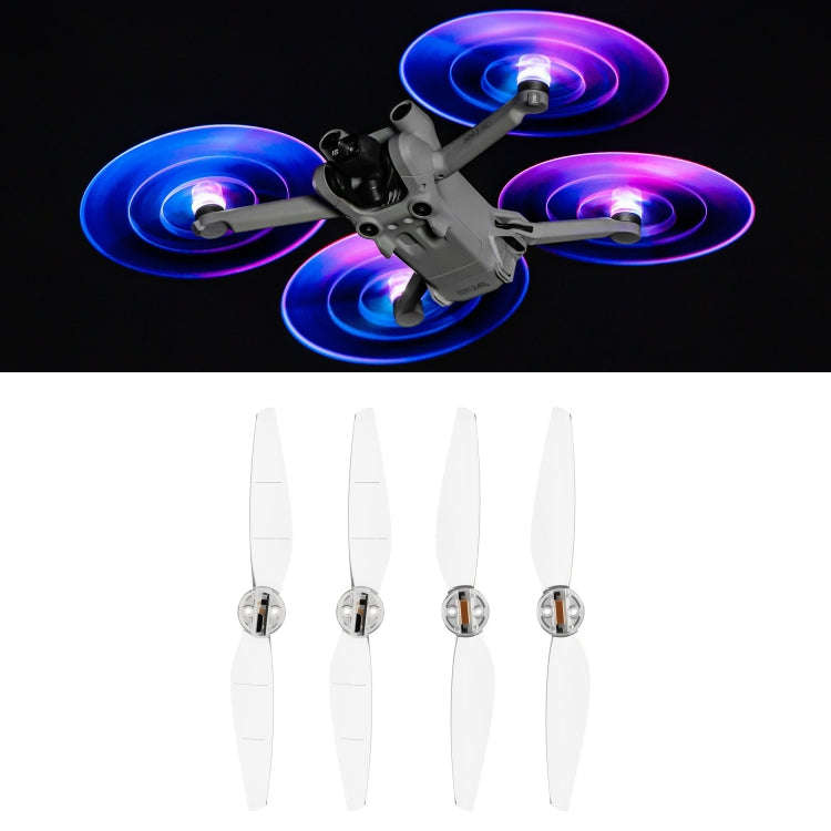 For DJI Mini 4 Pro / Mavic Mini 3 Pro STARTRC 2 Pairs Color LED Flash Lamp Low Noise Propellers (...