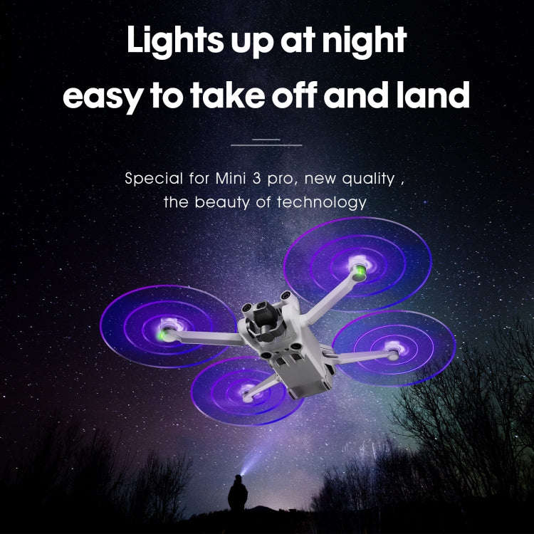 For DJI Mini 4 Pro / Mavic Mini 3 Pro STARTRC 2 Pairs Color LED Flash Lamp Low Noise Propellers (...