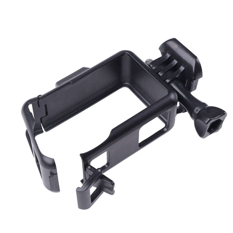 For DJI Osmo Action 3 Vertical Plastic Protective Frame Cage with Cold Shoes (Black)