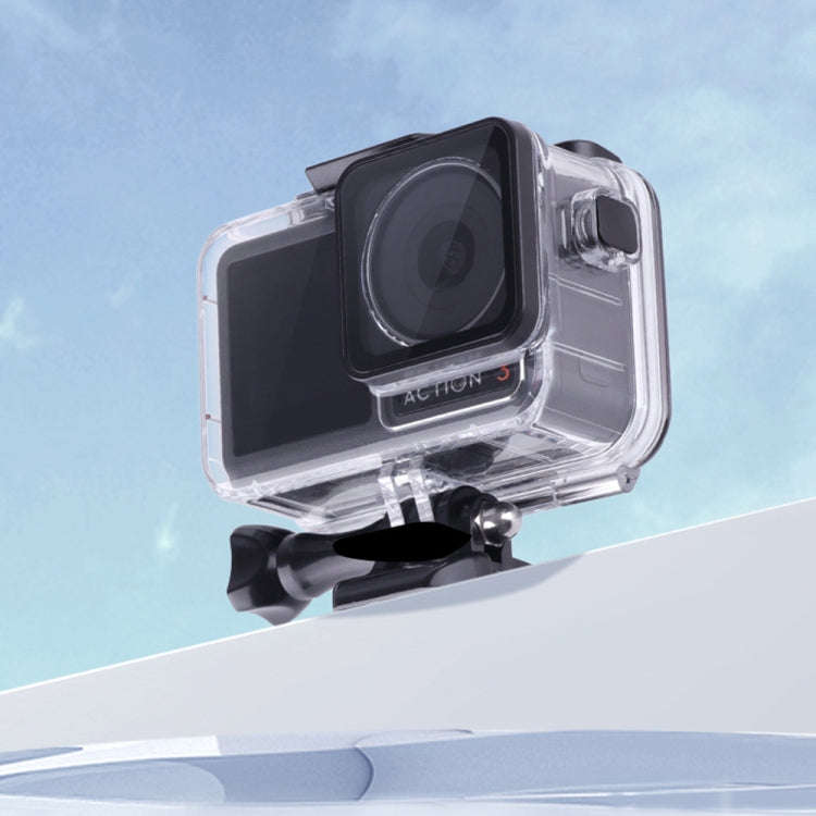 For DJI Osmo Action 3 / 4 Touch Screen 5m Underwater Waterproof Housing Diving Case (Transparent)